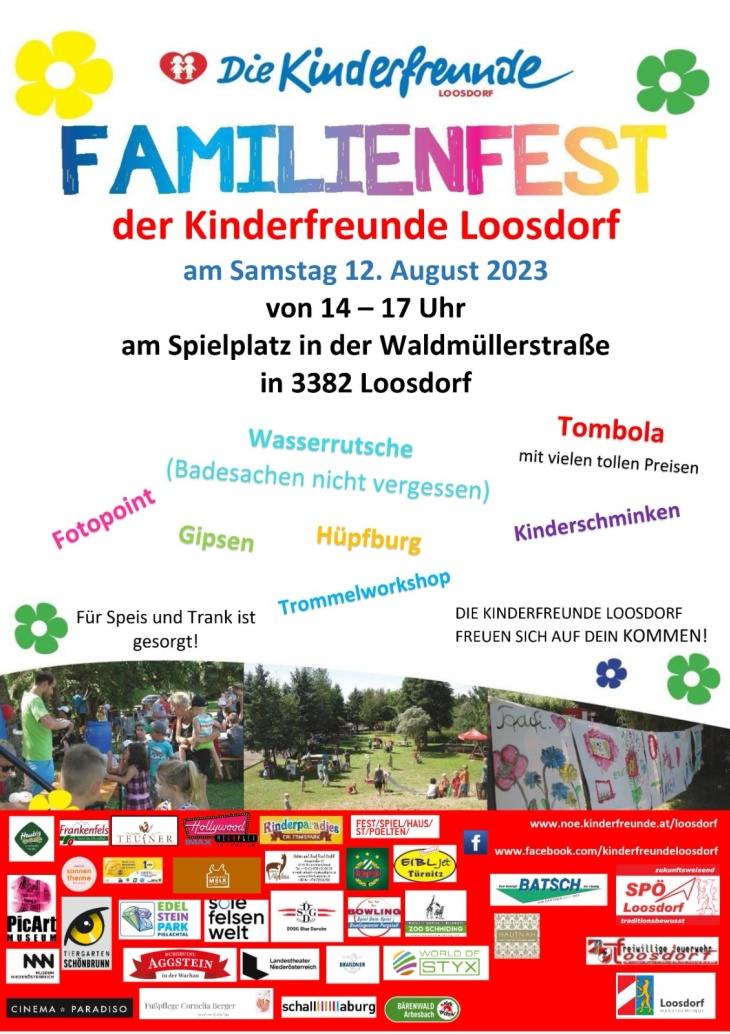 Einladung zum Familienfest der Kinderfreunde