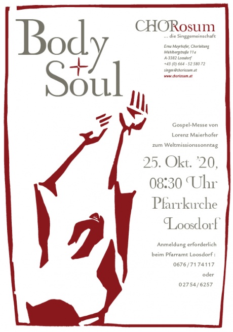 Body and Soul Gospelmesse von Lorenz Maierhofer am 25. Oktober in der Pfarrkirche Loosdorf