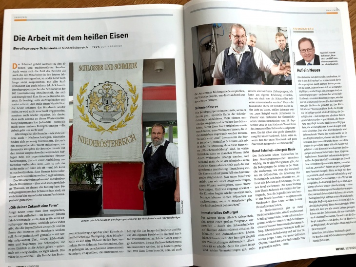 Interview mit Johann Jakob Schmutz / Interview für Magazin Metall